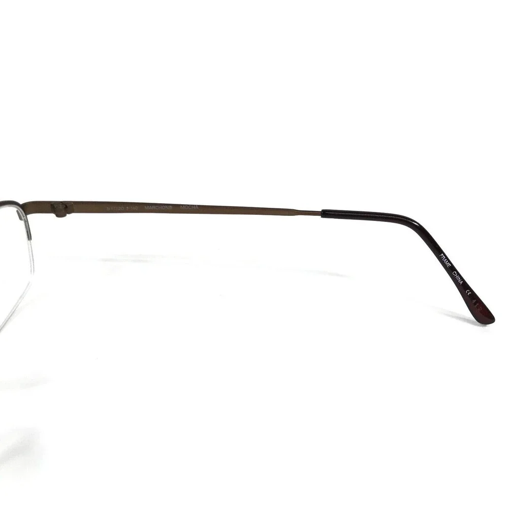 Autoflex with Flexon Eyeglasses Frames 63 MOCHA Brown Square Half Rim 51-20-140
